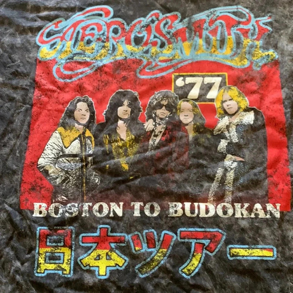 Aerosmith Band Tee Shirt 1977 Boston to Budokan - Picture 1 of 9